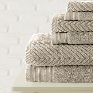go to casablanca jaquard towel herringbone collection ivory